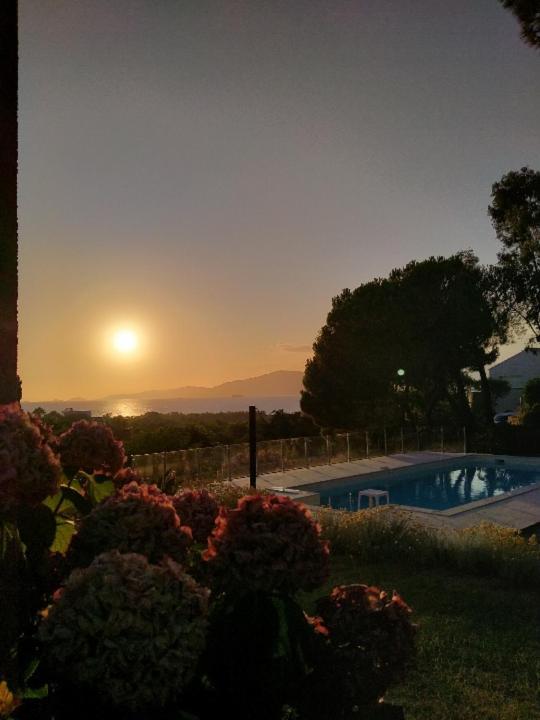 Corsicadream Arone Superbe Appartement Dans Villa, Vue Panoramique Mer, Piscine, Proche Porticcio Pietrosella Luaran gambar